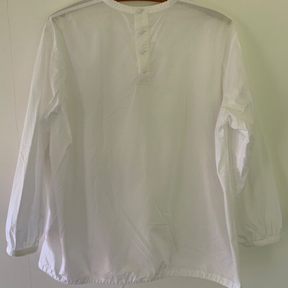 Chimala Long Sleeve White Cotton Top (L) - Picture 3 of 9